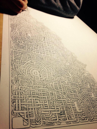 Illustration for article titled After Thirty Years, Father Draws Another Beautifully Hard Maze